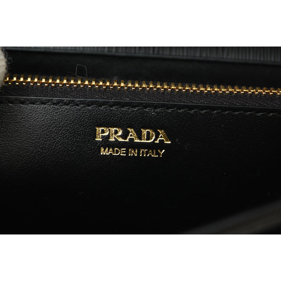 Prada Long Wallet Pass Case Saffiano Black - Picture 9 of 14